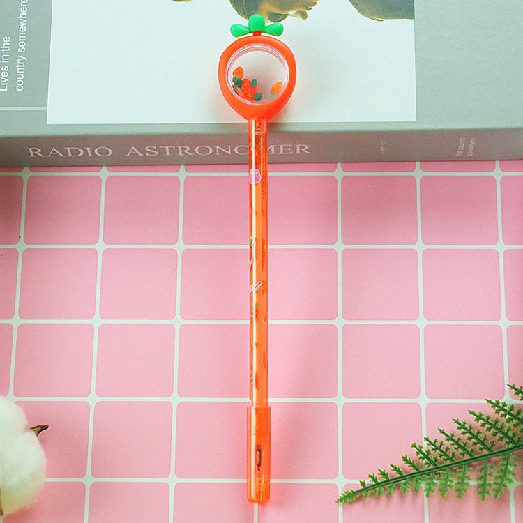 Lápiz de gel de zanahoria de frutas de plástico de plástico al por mayor